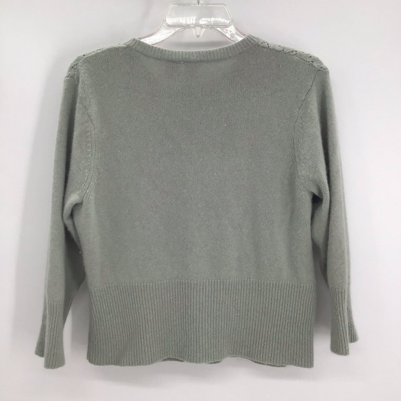 Angora Wool Blend Women’s Cardigan Spring Delicate Soft Casual Mint Green Size L - Picture 2 of 6